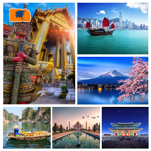 Datasimkaart Best of Asia 25GB (30 dagen)